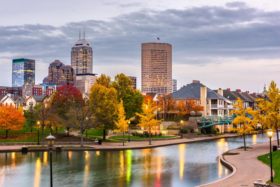 Indianapolis, Indiana, USA Downtown Cityscape