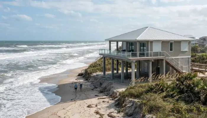 Modern coastal home in Florida highlighting high insurance and FHA loan property considerations
