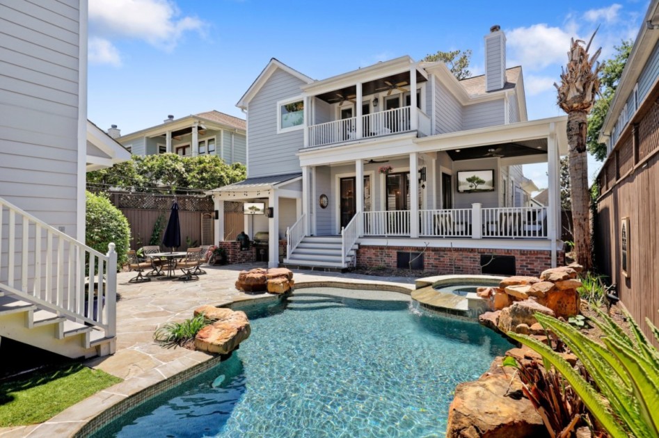 Two story home with a pool in Miami